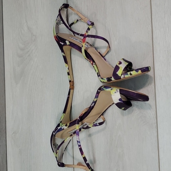 Steve Madden Women Feliz Watercolor Tie Dye Stilet Ankle Strap Heels Shoes sz 7M - Picture 8 of 12